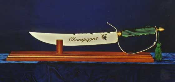  Champagne saber display wood stand 